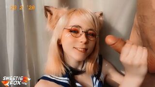 Édes rókácska cumizza a szomszéd fazsát és lenyelet mindent cosplayben