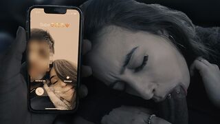 Tini bige megcsalja a pasiját és leszopja a nagy kárót